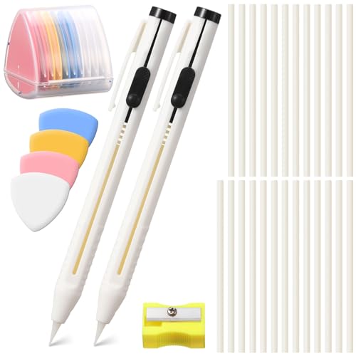Motiskyy Chalk Pencils for Sewing, 38 Pcs Tailor's Chalk Fabric Marker Set