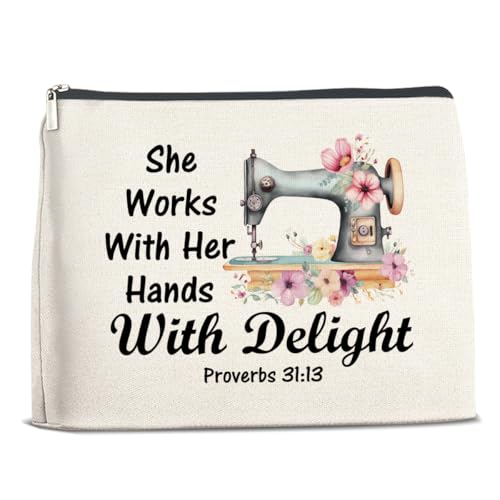 Sewing Makeup Bag Gifts for Women Quilting Cosmetic Bag Organizer - color: Multicolor C