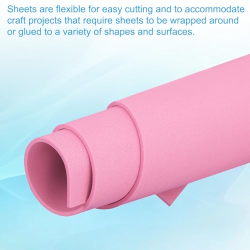 PATIKIL EVA Foam Sheet 10Pcs 12x8 Inch 2mm Thick Pink - color: Pink