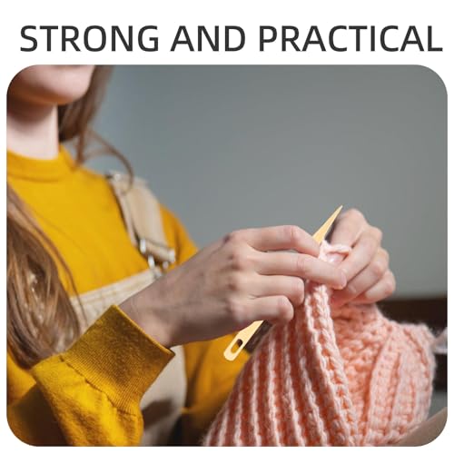 SEWACC Wood Hand Loom Comb Set, Weaving Comb with Needle and Crochet Hook, Wood Knitting Loom Tool for DIY Tapestry Knitted Crafts