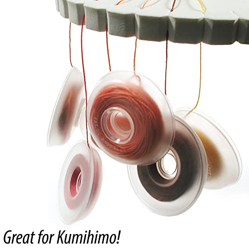 The Beadsmith Bob-EEZ Cord Management – No-Tangle Thread Bobbins – 2-1/2”, Bag of 8 Pieces – Storage Organization – Jewelry Tools for Kumihimo Braiding and Macrame Designs - size: 5.08 x 16.12 x 14.6 cm