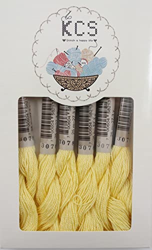 KCS 25 M/Skein Mercerized Pearl Cotton Crochet Needlepoint Thread,Size 5,6 skeins,Golden Brown vy it - color: Golden brown vy it