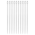 uxcell 50 Pcs Large Eye Sewing Needles, 1.85 Inch 1mm High Carbon Iron Embroidery Thread Needle Sewing Big Eye Needle Knitting Needles for Hand Sewing Art Crafts, Silver - size: 47mm, 1mm
