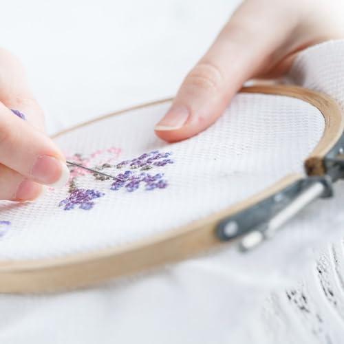 MIDELONG 6 PCS Aida Cloth 14 Count Cross Stitch Fabric, 3 Sizes White Classic Reserve Cross Stitch Aida Cloth for Home DIY Handmade Needlework Craft Embroidery Decoration
