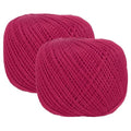 MECCANIXITY Crochet Thread Pearl Cotton Size 3 Dark Red 2 Rolls - color: Dark Red