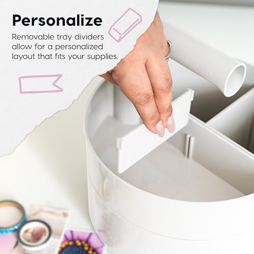 IRIS USA Desk Pencil Organizer |Made in USA| 6 Storage Compartments - White - color: White