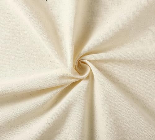 20 Yard 100% Cotton Muslin Fabric, 48" Wide, Medium Weight - Unbleached - color: Natural (Unbleached), size: 20 Yard