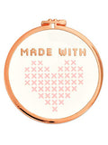 PinMart Sewing Magnetic Enamel Pin and Needle Minder - color: Made With Love Copper Plated, size: 5 Pack
