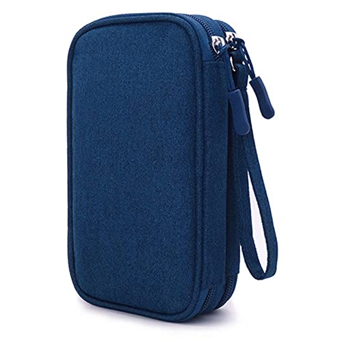 Diabetic Supplies Travel Case Organizer for Test Strips, Lancets, Needles, Lancing Device, Glucose Meter, Alcohol Wipes, Insulin Pens, Syringes, Diabetes Testing Kit Storage Bag (Blue) - color: Blue