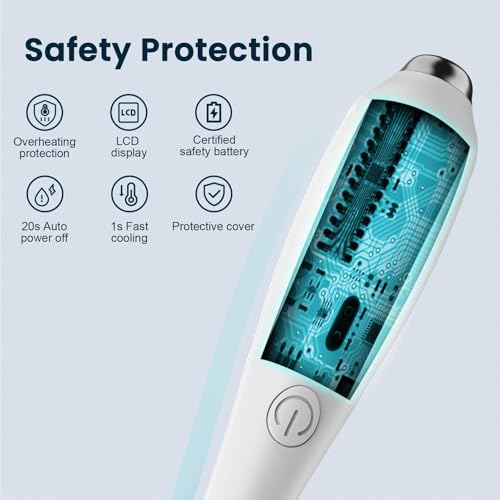 Thread Burner, USB Rechargeable Thread Zapper with LCD Display, Burn and Melt Easily, Cautery Pen for Beading, Weaving, Sewing, Leather & Jewelry Making - color: White a