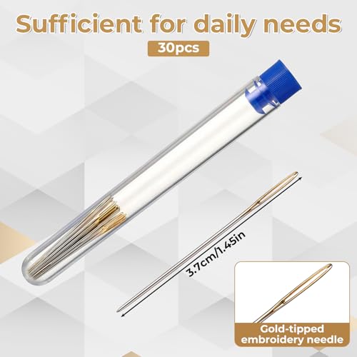 30PCS Cross Stitch Needles Size 24, Large Eyes Supplies Hand Sewing Needle