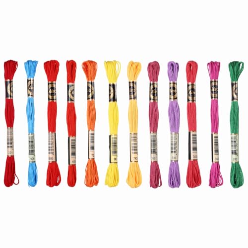 PATIKIL 12 Skeins Embroidery Floss Polyester Embroidery Christmas Green - color: Christmas Green