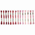 PATIKIL 14 Skeins Embroidery Floss Polyester Embroidery Garnet Gradient - color: Garnet Gradient