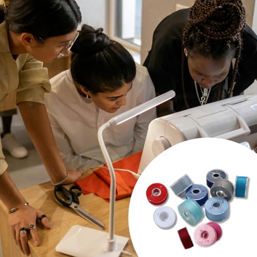 36 Pcs Bobbins and Sewing Threads with Bobbin Case - color: Multicolor
