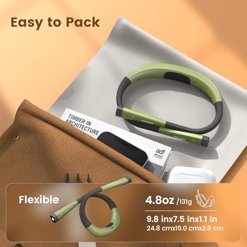 Glocusent Reading Light LED Neck Light,80-hr Rechargeable Book Light - color: Green, size: Standard-Medium