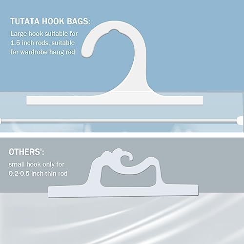 24 Pack Hanging Storage Bags, Large Hook 13 x 16-inch Clear Plastic Bags for Classroom, Library, and Pharmacy Use