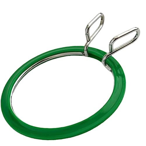 Nurge Metal Embroidery Hoops - Premium Spring Tension Embroidery Hoop for Cross Stitch - Durable Ring with Quick Release Safety Clip - Ideal for Crafters,Beginners & Professionals - Green - Small - color: Green, size: Small