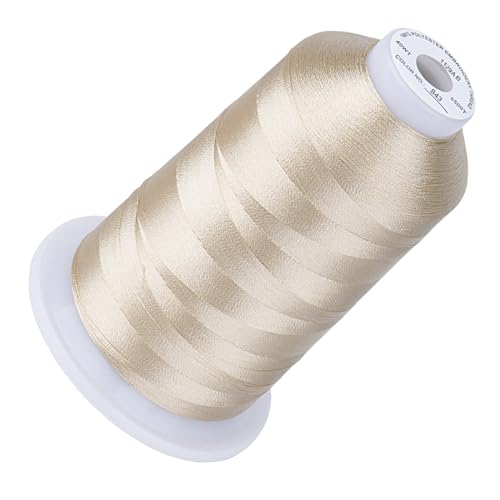 Simthread 5500Yds/5000M 40WT Polyester Embroidery Thread Beige 843 - color: Beige843