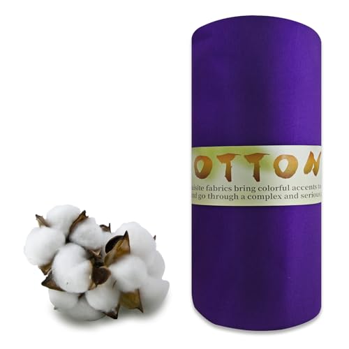 100% Purple Cotton Fabric for Sewing by 3 Yard, 59”Width Quilting Fabric Medium Weight 5.8 oz, Muslin Fabric by The Yard, Embroidery Cloth - color: Purple, size: 3yards