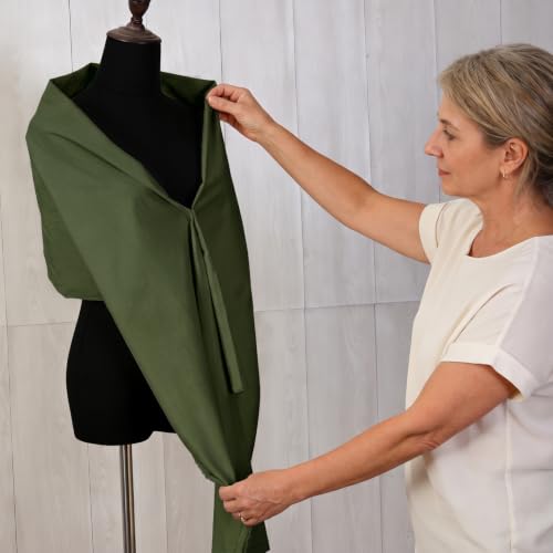 Q&J Fabric Co. 100% Cotton Fabric by The Yard 60'' Wide x 2 Yards,Broadcloth Muslin Fabric Nearly Medium Weight for DIY Sewing Apparel Cloth,Quilting,Soft Embroidery Cloth,Garments (Olive Green) - color: Olive Green, size: 2 Yards