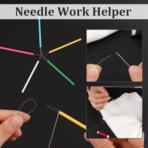 5 Pcs Needle Threader for Hand Sewing, Sewing Machine Thread Helper, Plastic Needle Threaders, Automatic Needle Threading Device, Beading Tool, Colorful, Colors Random