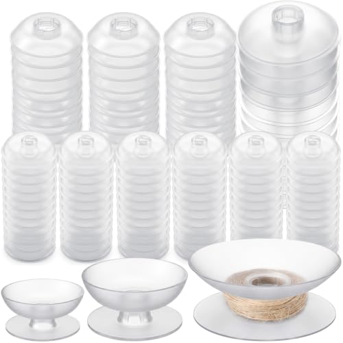 Klyyo Clyro 60 Pack 1.875'' 2.5'' 3.7'' No-Tangle Yarn Bobbins, Clear - color: Transparent, size: 3 Size