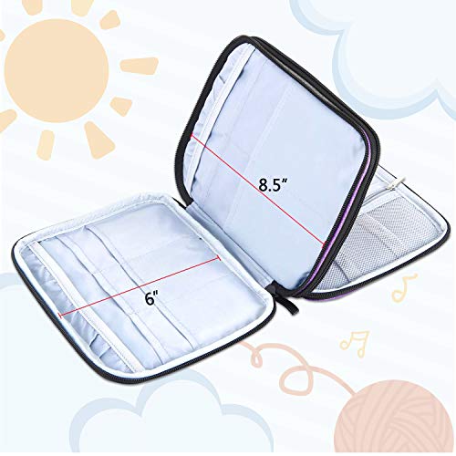 LUXJA 8 Inches Knitting Needles Storage Case, Purple