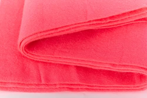 Soft Felt Fabric Sheets 1.6mm Thick Sewing Patwork Material Large Craft Felt Roll Fabric by The Yard (Hot Pink, 18"X 36" Inches) - color: Hot Pink, size: 18"X 36" Inches