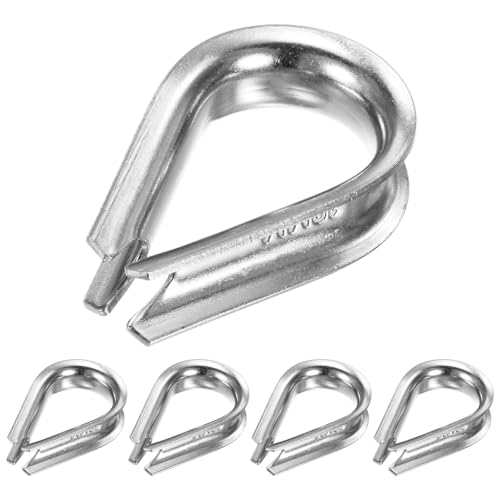 M METERXITY 5-Pack Wire Rope Thimbles, M10 Stainless Steel 10mm Rope Thimble Rigging for Diameter Cable Rigging/Sailing/Clothesline, Wire Cable Protection - size: M10