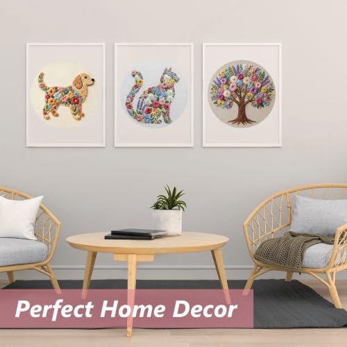 3 Packs Embroidery Kit for Adults, Embroidery for Beginners (Animal-1) - color: Animal-1