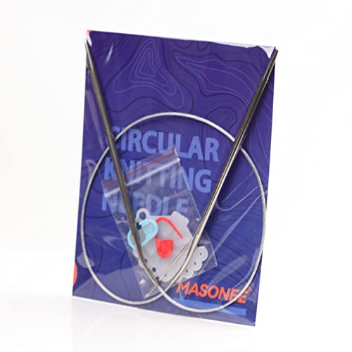 Stainless Steel Circular Knitting Needles Size 6 (4mm) 24inch Length - size: US 6(4mm) 60mm