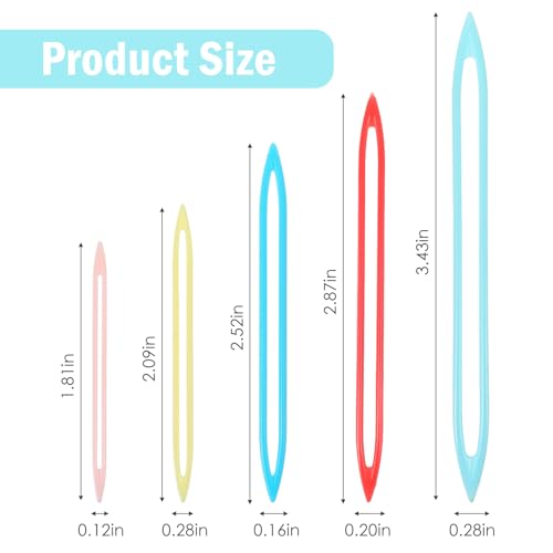 10 Pcs Yarn Needles Large Eye, Plastic Crochet Needles, Thick Bulky Tapestry Weaving Darning Needle, Finishing Yarns Needle for Sewing Weaving Knitting(Multi Colors)