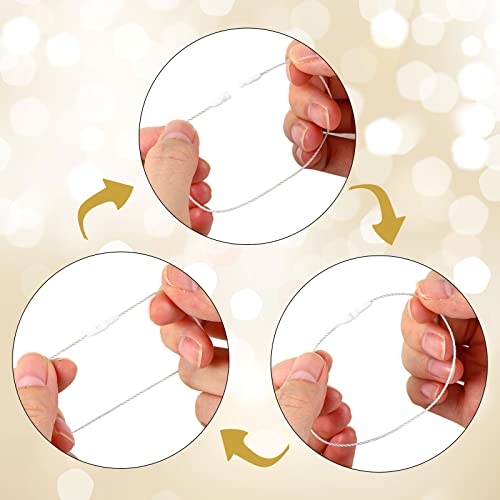 Shappy 400 Pcs Christmas Ornament Hooks Hangers, White, 400 Pieces - color: White