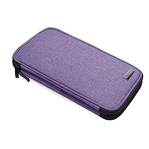 Teamoy Knitting Needles Organizer, Travel Crochet Hook Case, Purple - color: Purple