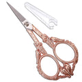 YOUGUOM Sewing Embroidery Scissors, Small Craft Shears with Cover - color: Rose Gold