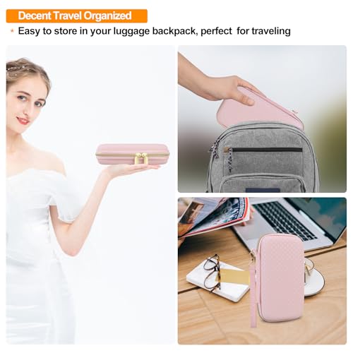 Elonbo Diabetic Supplies Travel Case for Glucose Meter Diabetes Testing Kit - color: Pink