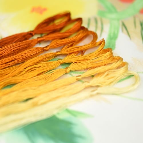 Natural 100% Mulberry Handmade Embroidery Silk Thread Silk Floss (86) - color: 86