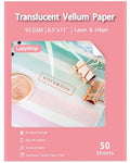 Translucent Vellum Paper 8.5x11 Inches, 50 Sheets Printable Transparent 93GSM/63LBS Vellum Paper for Printing Sketching Tracing Drawing - color: Translucent-50 Sheets