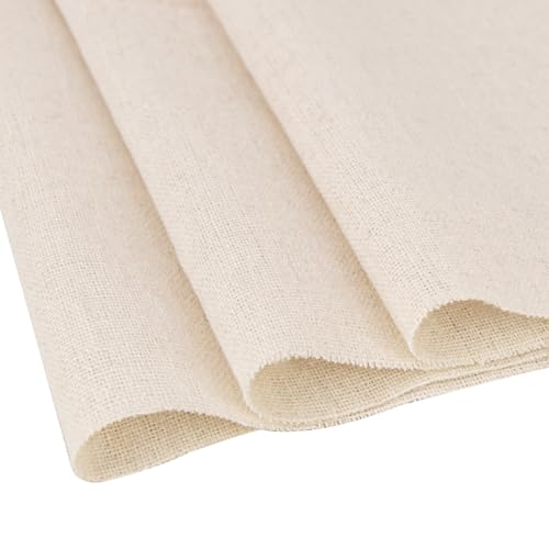 Linen Embroidery Fabric, 20 by 59-Inch Needlework Fabric Natural Color - color: Natural Color