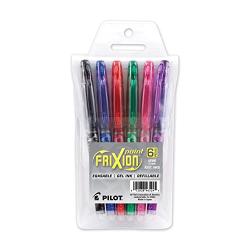PILOT, Extra Fine Point 0.5 mm, Pack of 6, Assorted Colors - size: 6 Count (Pack of 1)