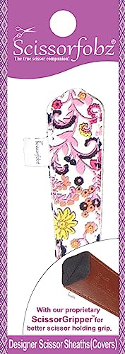 Designer Scissors Sheaths Shears Protective Covers-For Small Embroidery Scissors - Pink Victorian Floral Garden Design-#SS-306 - color: Pink Victorian Floral Garden, size: Single Small Size