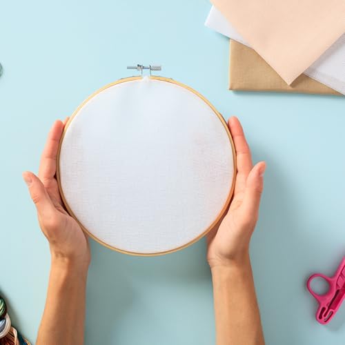 Essentials By Leisure Arts Aida Cloth, 11 Count, White, Cross Stitch Fabric, Embroidery Fabric, Cross Stitch Supplies for Crafting, Stitching, and Sewing Projects 15X18