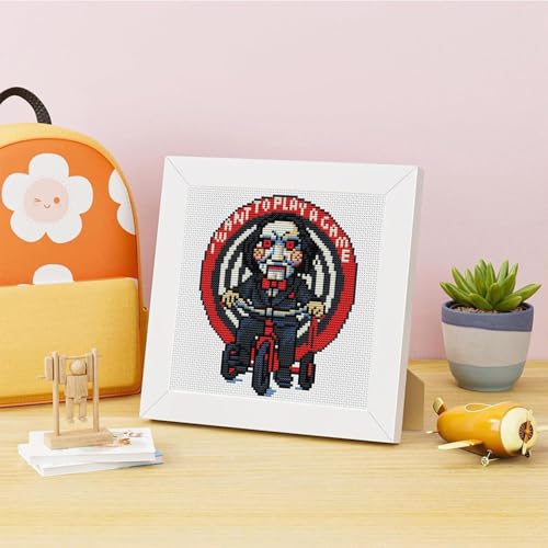 Horror Cross Stitch Kits, Cross Stitch Kits for Adults Beginner with Framed - color: cross stitch Framed-2