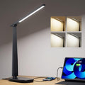 Honeywell LED Desk Lamp for Home Office Eye-Caring Dimmable Reading Light - color: Black