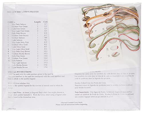 Janlynn Counted Cross Stitch Kit, The Lord's Prayer, Blue, By the yard