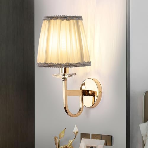 Fuloon Chandelier Lamp Shades, Clip on Small Sconce Lamp Shades, Suit for Candelabra Bulbs in Modern/European/French Country/Farmhouse Decoration, 3.5x4.3x4.9 in(6 Pack, Chiffon Light Yellow) - color: Chiffon Light Yellow, size: 6 Pack