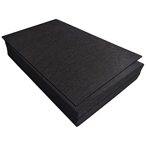 Jtnohx Stiff Felt Sheets, 32 Pcs Felt Fabric, 7"×11.3" Color Felt for Crafts, Craft Felt Square for Sewing (Black) - color: Black