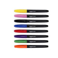 Amazon Basics Vibrant Fabric Markers for T-Shirt, Clothes, Tote Bags, Bold Colors, 8-Pack