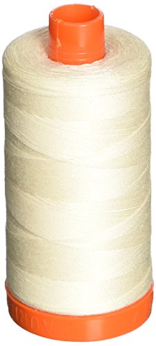 Aurifil A1050-2026 Mako Cotton Thread Solid 50WT 1422Yds Chalk - color: Chalk
