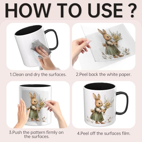 32 PCS Cute Bunny UV DTF Cup Wrap Stickers - style: Cute Bunny
